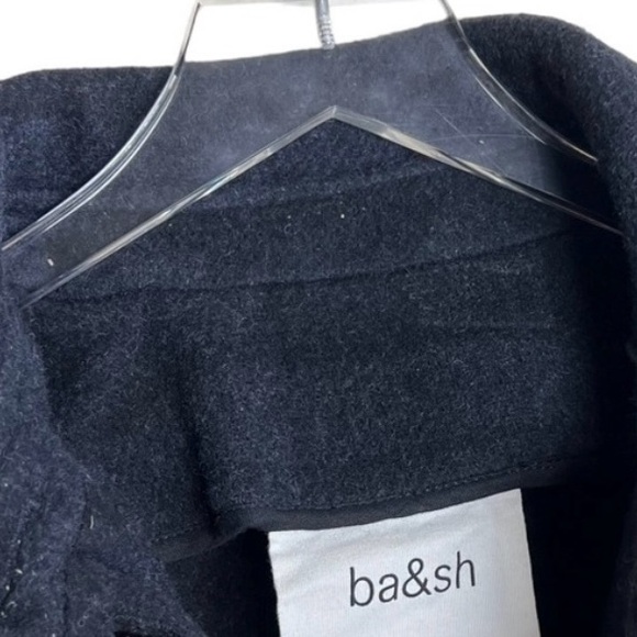 BA&SH Carmel Plaid Wool Blend Button Up
Shirt Jacket Marine Blue - Picture 7 of 7